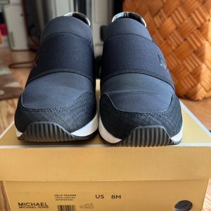 MICHAEL MICHAEL KORS Felix Canvas and Snake-Embossed Nubuck Size 8